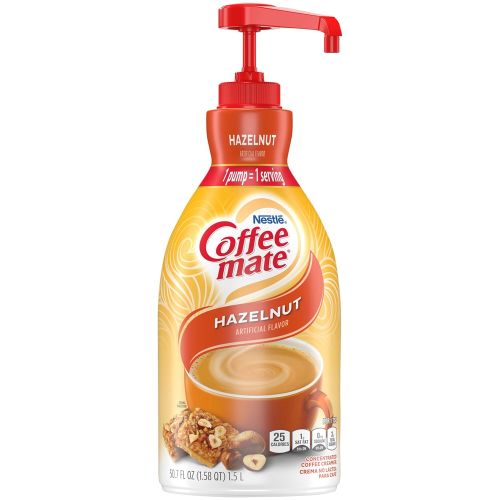 Crema Artificial Coffee-mate de Avellana, 2 Botellas, 1.58 Cuartos Cada Una